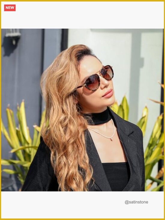 Retro Polarized Aviator Sunglasses Vintage Square Frame main image 5